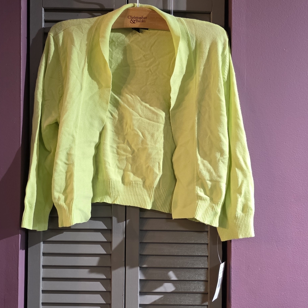 Ronni Nicole Lime Green Cardigan